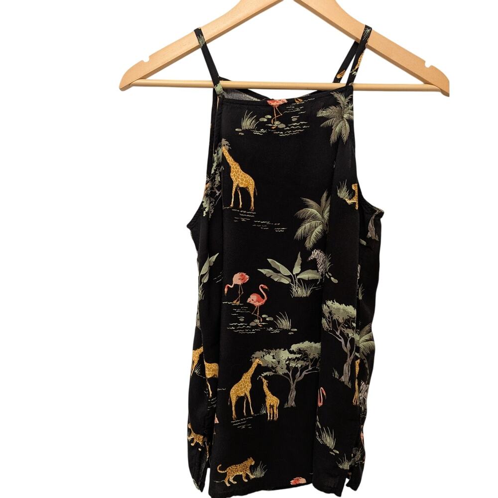 Old Navy Printed Square-Neck Cami Tank Top Multicolor‎ M Jungle-Printed Summer